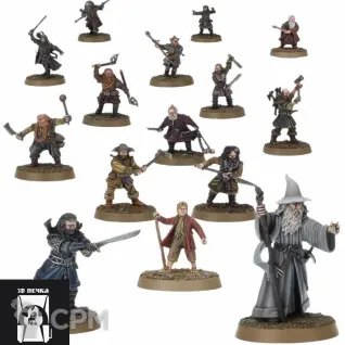 Описание картинки Thorin Oakenshield &amp; Company от 3Д-Печка по цене 1 000руб | Свободный Рынок Миниатюр - СРМ