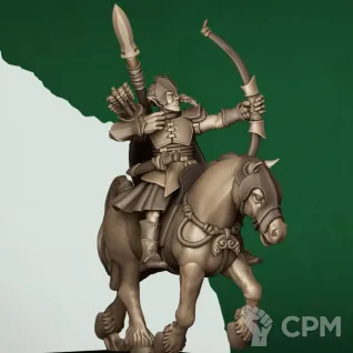 Описание картинки Mounted Feral Archers от 3Д-Печка по цене 3 100руб | Свободный Рынок Миниатюр - СРМ