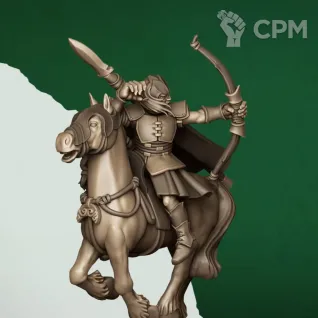Описание картинки Mounted Feral Archers от 3Д-Печка по цене 3 100руб | Свободный Рынок Миниатюр - СРМ