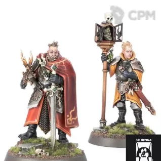 Описание картинки Freeguild Marshal and Relic Envoy от 3Д-Печка по цене 300руб | Свободный Рынок Миниатюр - СРМ