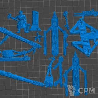 Описание картинки Trebuchet de Bretonnie от 3Д-Печка по цене 1 000руб | Свободный Рынок Миниатюр - СРМ