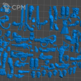 Описание картинки Cadian Command Squad от 3Д-Печка по цене 700руб | Свободный Рынок Миниатюр - СРМ