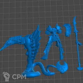 Описание картинки Chaos Lord on Steed of Slaanesh от 3Д-Печка по цене 450руб | Свободный Рынок Миниатюр - СРМ