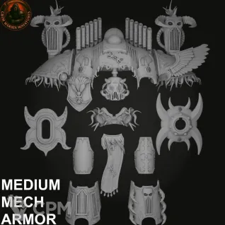 Описание картинки Medium Mech Armor Prodigies of Pleasure от 3Д-Печка по цене 1 800руб | Свободный Рынок Миниатюр - СРМ
