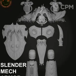 Описание картинки Prodigies of Pleasure Slender Mech Armor от 3Д-Печка по цене 2 000руб | Свободный Рынок Миниатюр - СРМ