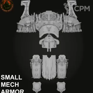 Описание картинки Small Mech Armor Bloody Butchers от 3Д-Печка по цене 900руб | Свободный Рынок Миниатюр - СРМ