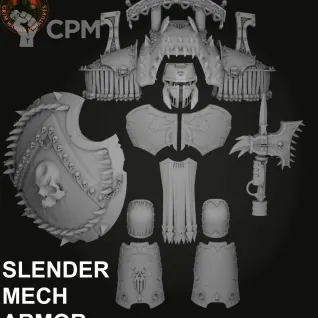 Описание картинки Bloody Butchers Slender Mech Armor от 3Д-Печка по цене 2 000руб | Свободный Рынок Миниатюр - СРМ