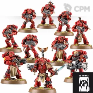 Описание картинки Blood Angels Tactical Squad от 3Д-Печка по цене 1 300руб | Свободный Рынок Миниатюр - СРМ