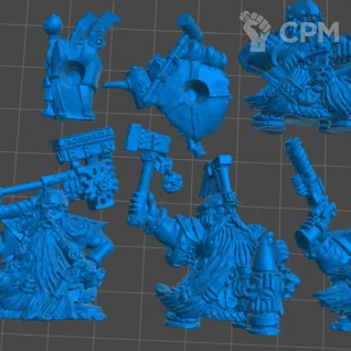 Описание картинки Dwarf Engineers от 3Д-Печка по цене 650руб | Свободный Рынок Миниатюр - СРМ