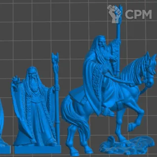 Описание картинки Saruman the White &amp; Gríma от 3Д-Печка по цене 500руб | Свободный Рынок Миниатюр - СРМ