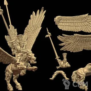 Описание картинки Hero Riding a Pegasus 4th Ed от 3Д-Печка по цене 500руб | Свободный Рынок Миниатюр - СРМ