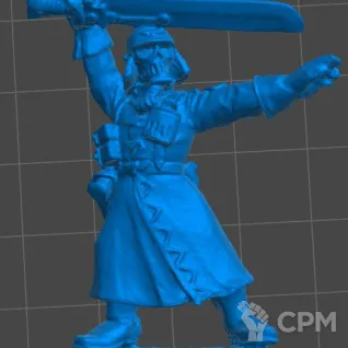 Описание картинки Steel Legion Lieutenant (Вариант 2) от 3Д-Печка по цене 150руб | Свободный Рынок Миниатюр - СРМ