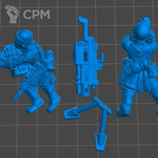 Описание картинки Heavy Weapons bolter Steel Legion от 3Д-Печка по цене 350руб | Свободный Рынок Миниатюр - СРМ