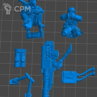 Описание картинки Heavy Weapons lascannon Steel Legion от 3Д-Печка по цене 350руб | Свободный Рынок Миниатюр - СРМ