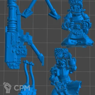 Описание картинки Vostroyan Lascannon Team Squad от 3Д-Печка по цене 350руб | Свободный Рынок Миниатюр - СРМ