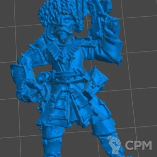 Описание картинки Vostroyan Sergeant with Laspistol and Power Fist от 3Д-Печка по цене 200руб | Свободный Рынок Миниатюр - СРМ