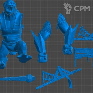 Описание картинки Gundabad Catapult Troll от 3Д-Печка по цене 3 500руб | Свободный Рынок Миниатюр - СРМ