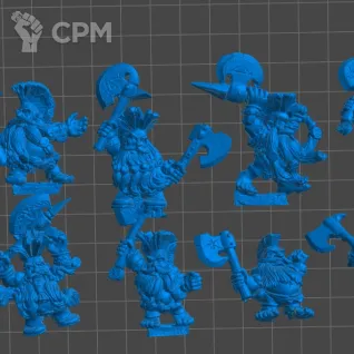 Описание картинки Dwarf Slayers Command от 3Д-Печка по цене 600руб | Свободный Рынок Миниатюр - СРМ