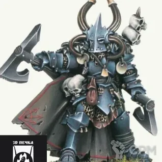 Описание картинки Exalted Hero of Chaos от 3Д-Печка по цене 300руб | Свободный Рынок Миниатюр - СРМ
