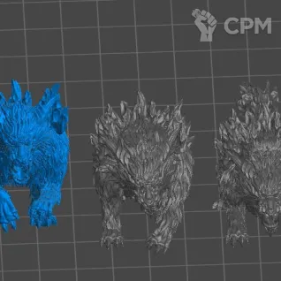 Описание картинки Ice wolf puck от 3Д-Печка по цене 500руб | Свободный Рынок Миниатюр - СРМ