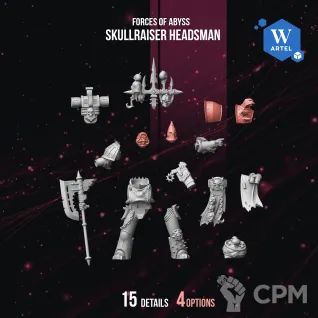 Описание картинки Skullraiser Headsman от Manufactorum76 по цене 375руб | Свободный Рынок Миниатюр - СРМ