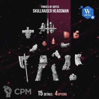 Описание картинки Skullraiser Headsman от WebWay 3D по цене 485руб | Свободный Рынок Миниатюр - СРМ