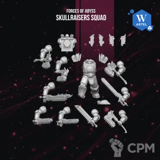 Описание картинки Skullraisers Squad от WebWay 3D по цене 2 650руб | Свободный Рынок Миниатюр - СРМ