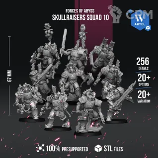 Описание картинки Skullraisers Squad от WebWay 3D по цене 2 650руб | Свободный Рынок Миниатюр - СРМ
