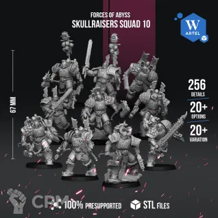 Описание картинки Skullraisers Squad - 10 models от Manufactorum76 по цене 5 750руб | Свободный Рынок Миниатюр - СРМ