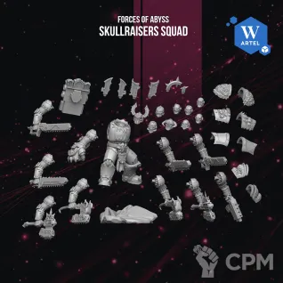 Описание картинки Skullraisers Squad от WebWay 3D по цене 1 550руб | Свободный Рынок Миниатюр - СРМ
