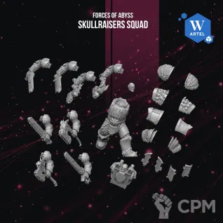 Описание картинки Skullraisers Squad от WebWay 3D по цене 1 550руб | Свободный Рынок Миниатюр - СРМ