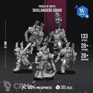 Описание картинки Skullraisers Squad от WebWay 3D по цене 1 550руб | Свободный Рынок Миниатюр - СРМ