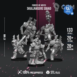 Описание картинки Skullraisers Squad от Manufactorum76 по цене 3 000руб | Свободный Рынок Миниатюр - СРМ