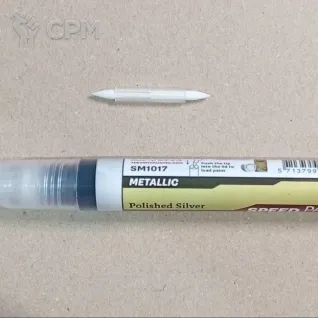 Описание картинки Акриловый маркер Army Painter - Polished Silver (metallic) (SM1017)+запасной наконечник от Sladkov по цене 700руб | Свободный Рынок Миниатюр - СРМ