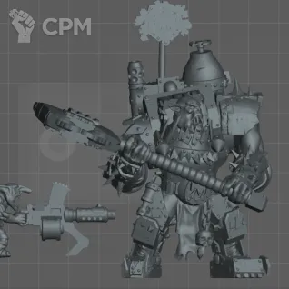 Описание картинки Warboss In Mega Armour от koksee по цене 400руб | Свободный Рынок Миниатюр - СРМ