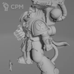 Описание картинки Imperial Fists Captain от WebWay 3D по цене 367руб | Свободный Рынок Миниатюр - СРМ
