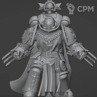 Описание картинки Black Templars Capitan от MrMetalHorror по цене 350руб | Свободный Рынок Миниатюр - СРМ