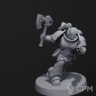 Описание картинки Space Wolves Capitan от MrMetalHorror по цене 350руб | Свободный Рынок Миниатюр - СРМ