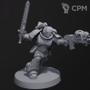 Описание картинки Space Wolves Capitan от MrMetalHorror по цене 350руб | Свободный Рынок Миниатюр - СРМ