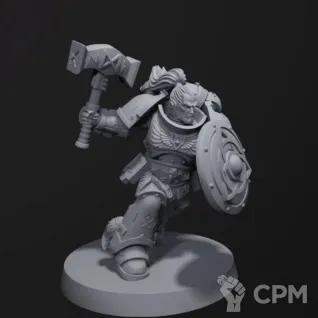 Описание картинки Space Wolves Capitan от MrMetalHorror по цене 350руб | Свободный Рынок Миниатюр - СРМ