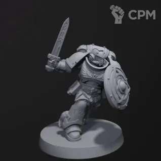 Описание картинки Space Wolves Capitan от MrMetalHorror по цене 350руб | Свободный Рынок Миниатюр - СРМ
