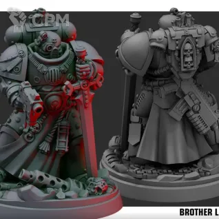 Описание картинки Black Templars Castellan от MrMetalHorror по цене 350руб | Свободный Рынок Миниатюр - СРМ