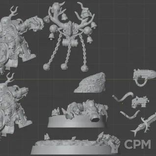Описание картинки Plague Marine Champion от MrMetalHorror по цене 400руб | Свободный Рынок Миниатюр - СРМ