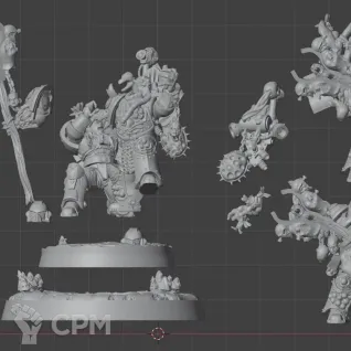 Описание картинки Malignant plaguecaster + Plague Marine Champion от MrMetalHorror по цене 700руб | Свободный Рынок Миниатюр - СРМ