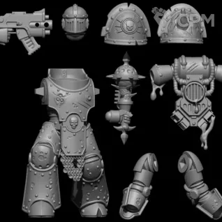 Описание картинки Plague Marine от MrMetalHorror по цене 170руб | Свободный Рынок Миниатюр - СРМ
