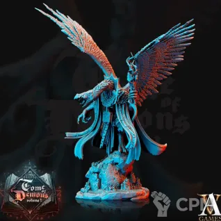 Описание картинки Daemon Prince of Tzeentch with wings от MrMetalHorror по цене 1 400руб | Свободный Рынок Миниатюр - СРМ