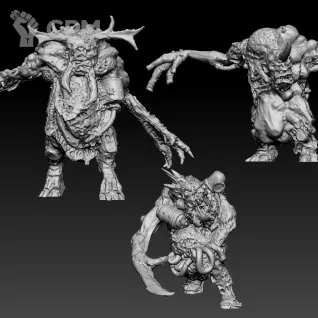 Описание картинки Nurgle spawn / plague ogres от MrMetalHorror по цене 1 200руб | Свободный Рынок Миниатюр - СРМ