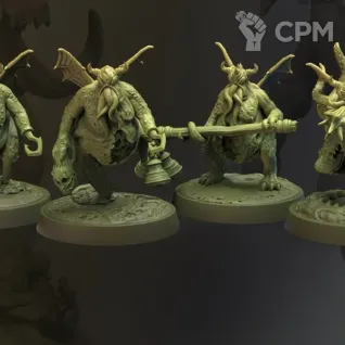 Описание картинки 4 Chaos spawns / Nurgle spawns от MrMetalHorror по цене 800руб | Свободный Рынок Миниатюр - СРМ