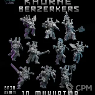 Описание картинки Khorne Berzerkers от DREAMCUBE по цене 900руб | Свободный Рынок Миниатюр - СРМ