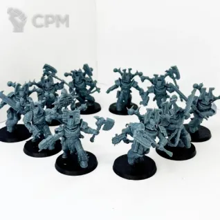 Описание картинки Khorne Berzerkers от DREAMCUBE по цене 900руб | Свободный Рынок Миниатюр - СРМ